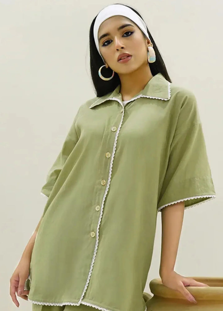 Summer Sorbet By Minutiae Pret Casual Lawn 2 Piece Suit Pistachio Co-Ord