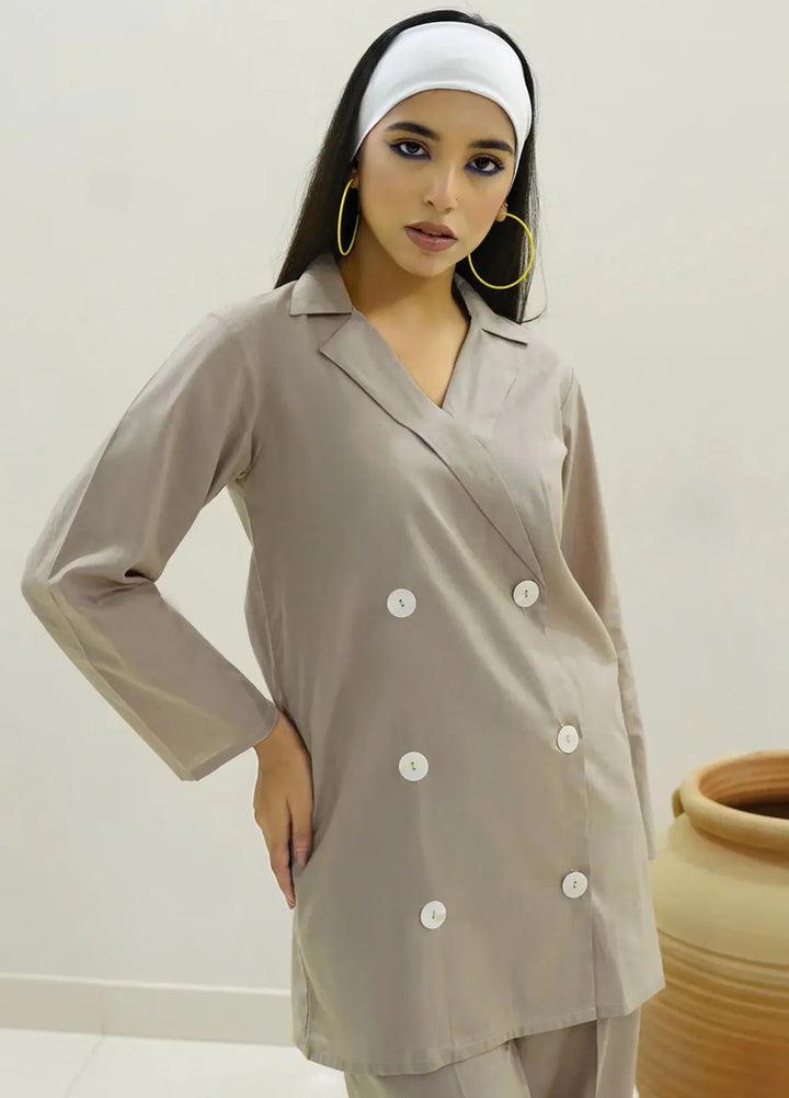 Summer Sorbet By Minutiae Pret Casual Lawn 2 Piece Suit Slate Co-Ord