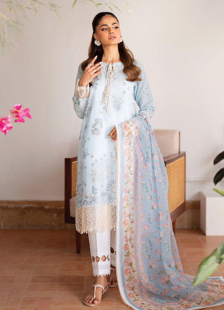 Summer Soriee By Xenia Embroidered Lawn Suit Unstitched 3 Piece ZE24SS Fiza - Summer Collection