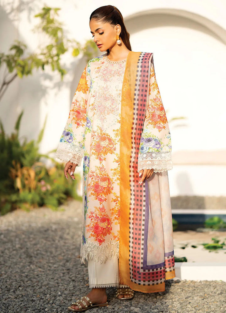 Summer Soriee By Xenia Embroidered Lawn Suit Unstitched 3 Piece ZE24SS Vaij - Summer Collection