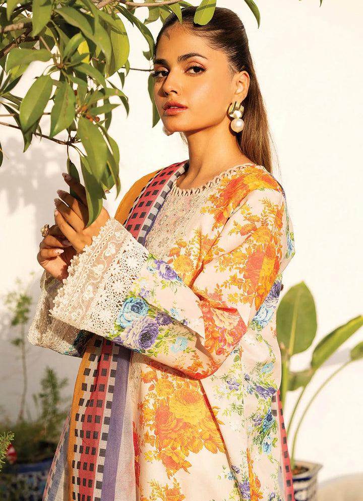 Summer Soriee By Xenia Embroidered Lawn Suit Unstitched 3 Piece ZE24SS Vaij - Summer Collection