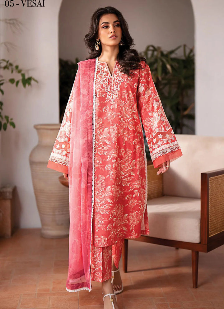 Summer Soriee By Xenia Embroidered Lawn Suit Unstitched 3 Piece ZE24SS Visai - Summer Collection