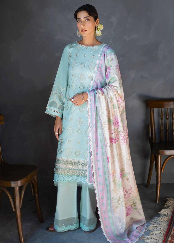 Sunehray Din By Seran Embroidered Lawn Suits Unstitched 3 Piece SRN23SD D-06 Meherbano - Festive Collection