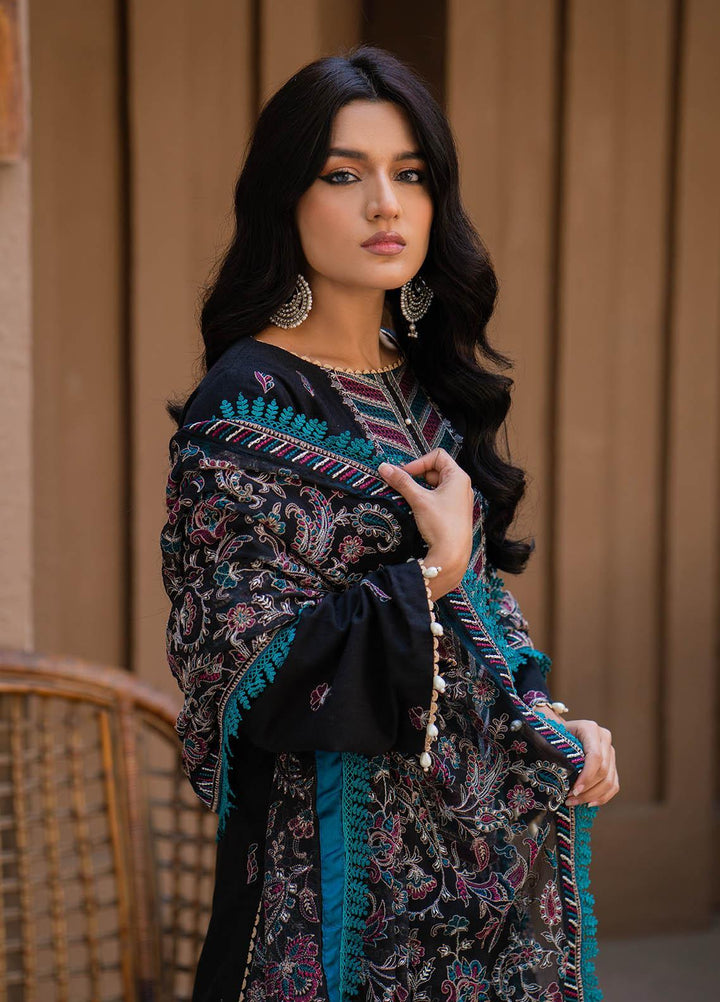 Surmai By Humdum Embroidered Lawn Suits Unstitched 3 Piece HD23S D-1 - Summer Collection