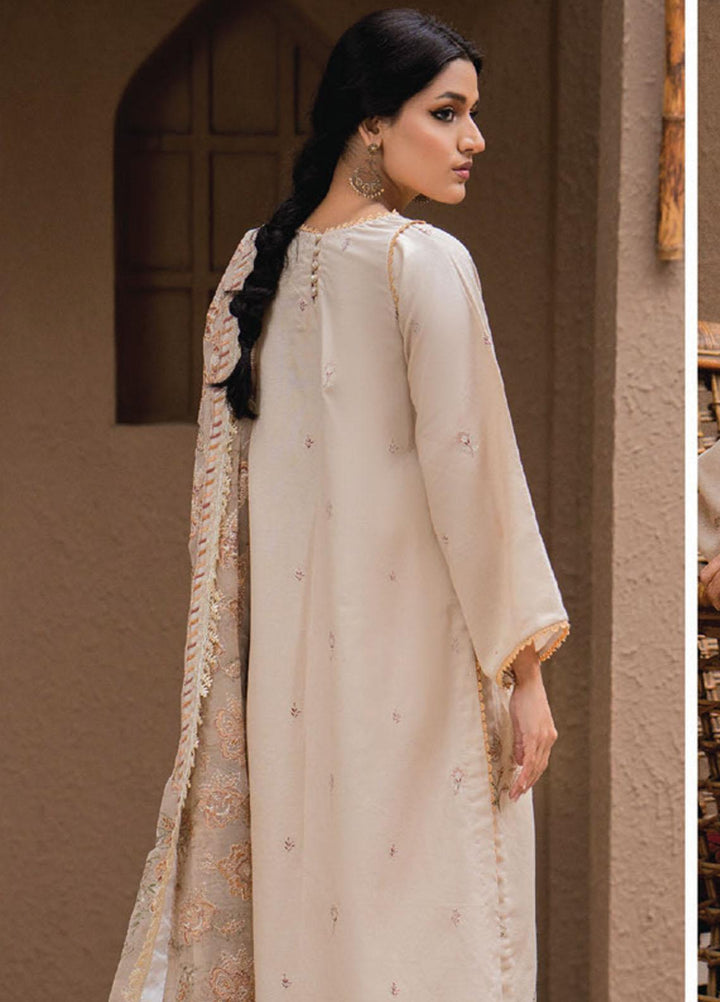 Surmai By Humdum Embroidered Lawn Suits Unstitched 3 Piece HD23S D-10 - Summer Collection