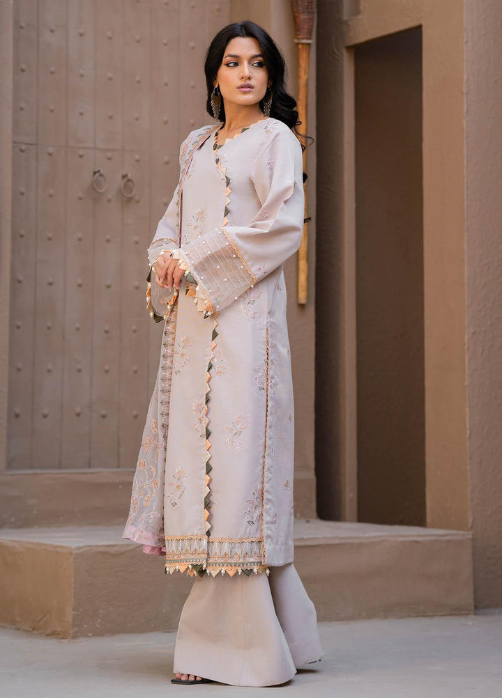 Surmai By Humdum Embroidered Lawn Suits Unstitched 3 Piece HD23S D-5 - Summer Collection