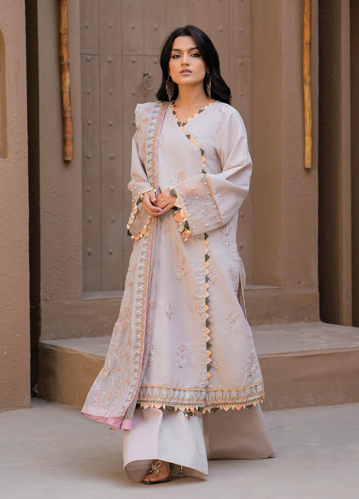 Surmai By Humdum Embroidered Lawn Suits Unstitched 3 Piece HD23S D-5 - Summer Collection