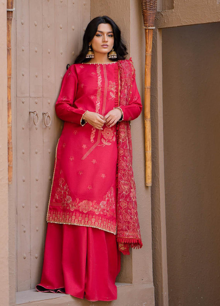 Surmai By Humdum Embroidered Lawn Suits Unstitched 3 Piece HD23S D-6 - Summer Collection