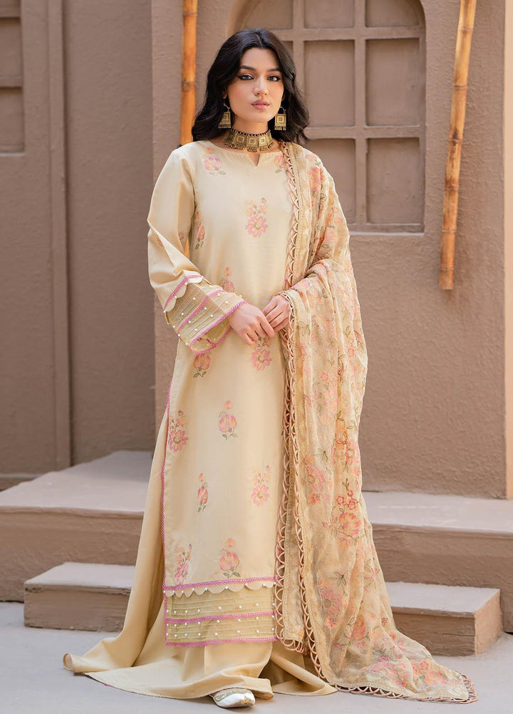 Surmai By Humdum Embroidered Lawn Suits Unstitched 3 Piece HD23S D-7 - Summer Collection