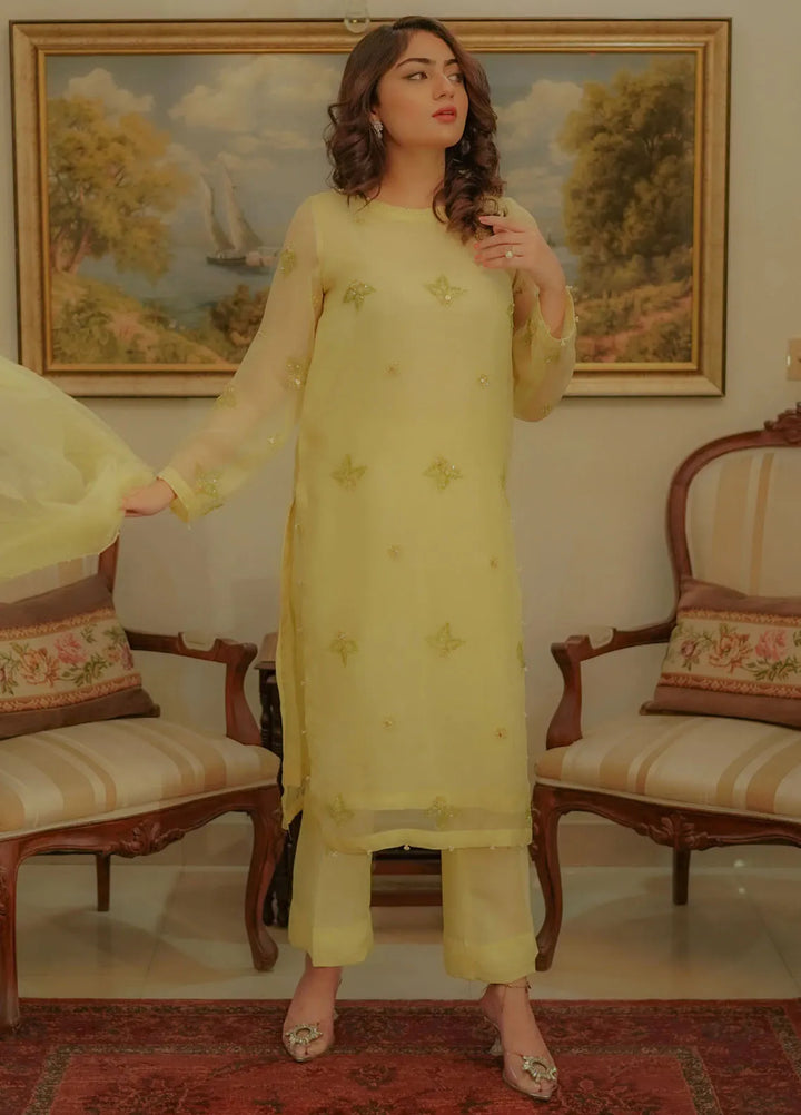 Syah Pret Casual Organza 3 Piece Suit EST-003 ZAMURD