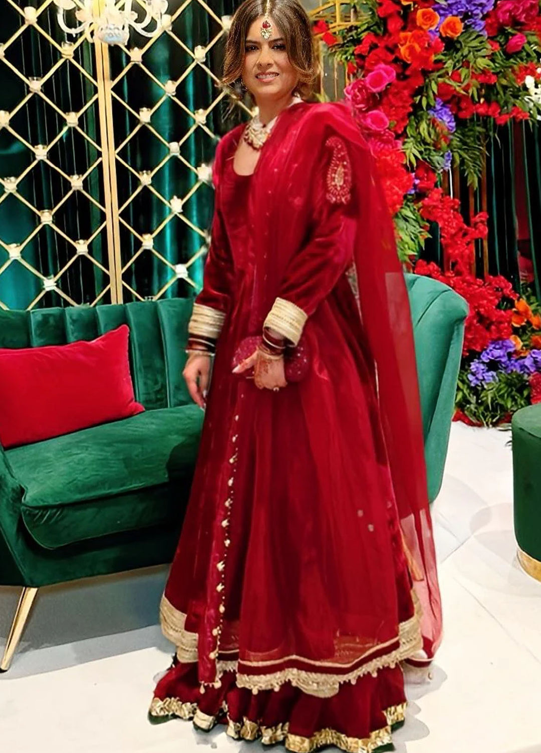 Syah Pret Embroidered Velvet 3 Piece Suit Est-016 Gulaal