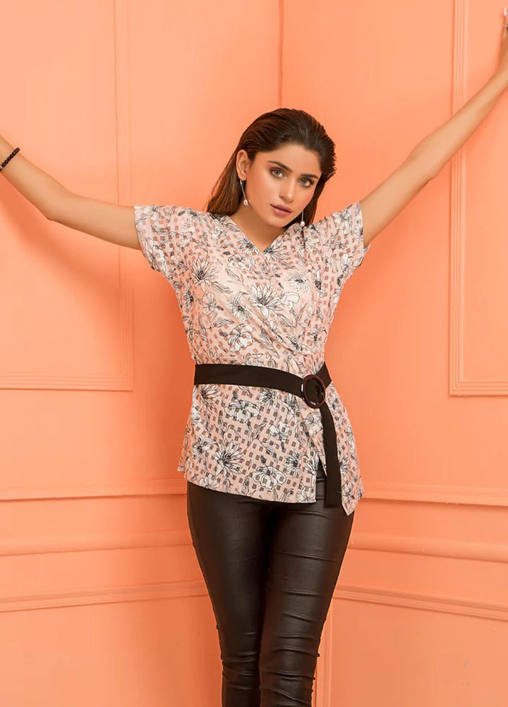 Syah Pret Western Suit Cotton Net Top