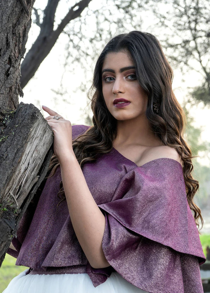 Syah Pret Western Suit Net Skirt with Top