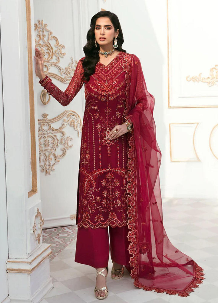 Sylvia By Akbar Aslam Embroidered Organza Suits Unstitched 4 Piece AA23S 1458 kaya - Wedding Collection