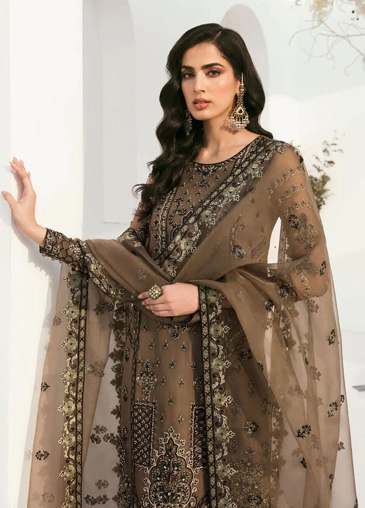 Sylvia By Akbar Aslam Embroidered Organza Suits Unstitched 4 Piece AA23S 1460 Nurre - Wedding Collection