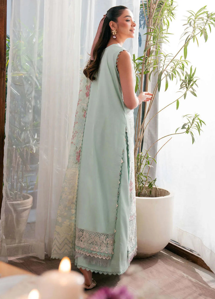 Symphony by Neeshay Embroidered Lawn Suits Unstitched 3 Piece NSH25S Minty - Summer Collection