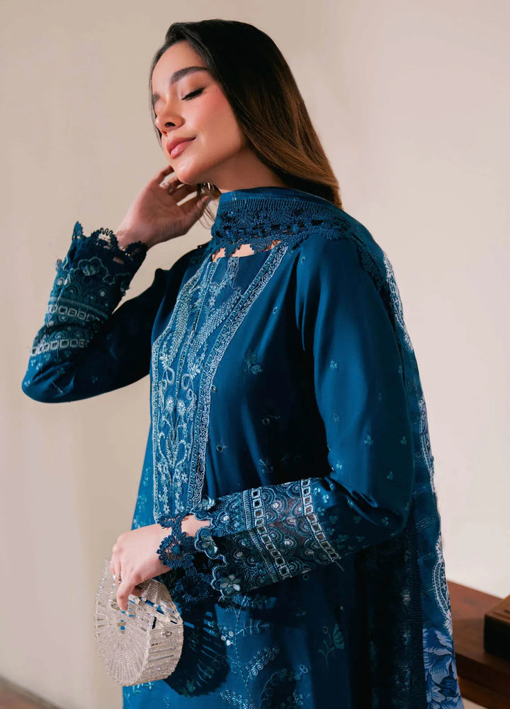 Symphony by Neeshay Embroidered Lawn Suits Unstitched 3 Piece NSH25S Sea Spray - Summer Collection