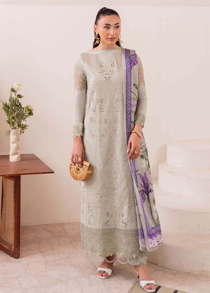 Symphony by Neeshay Embroidered Lawn Suits Unstitched 3 Piece NSH25SLL Olive - Summer Collection