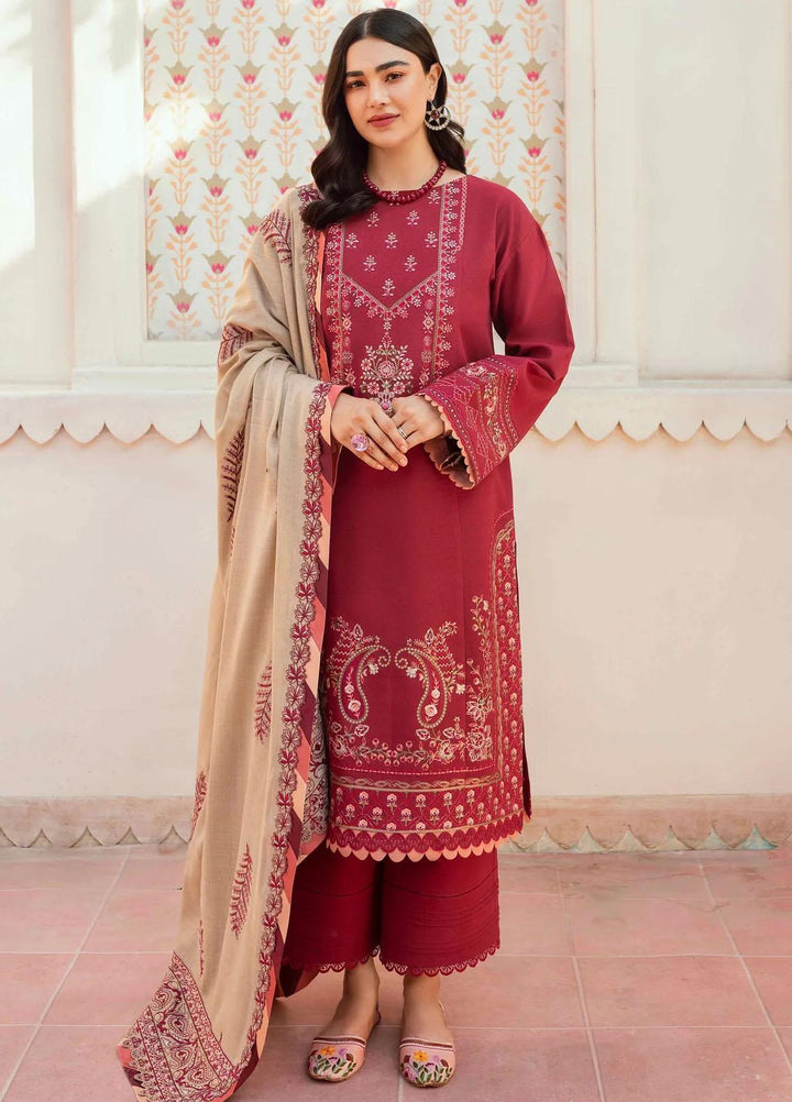 Taabeer By Seran Embroidered Khaddar Suits Unstitched 3 Piece SRN23T Nayaab - Luxury Collection