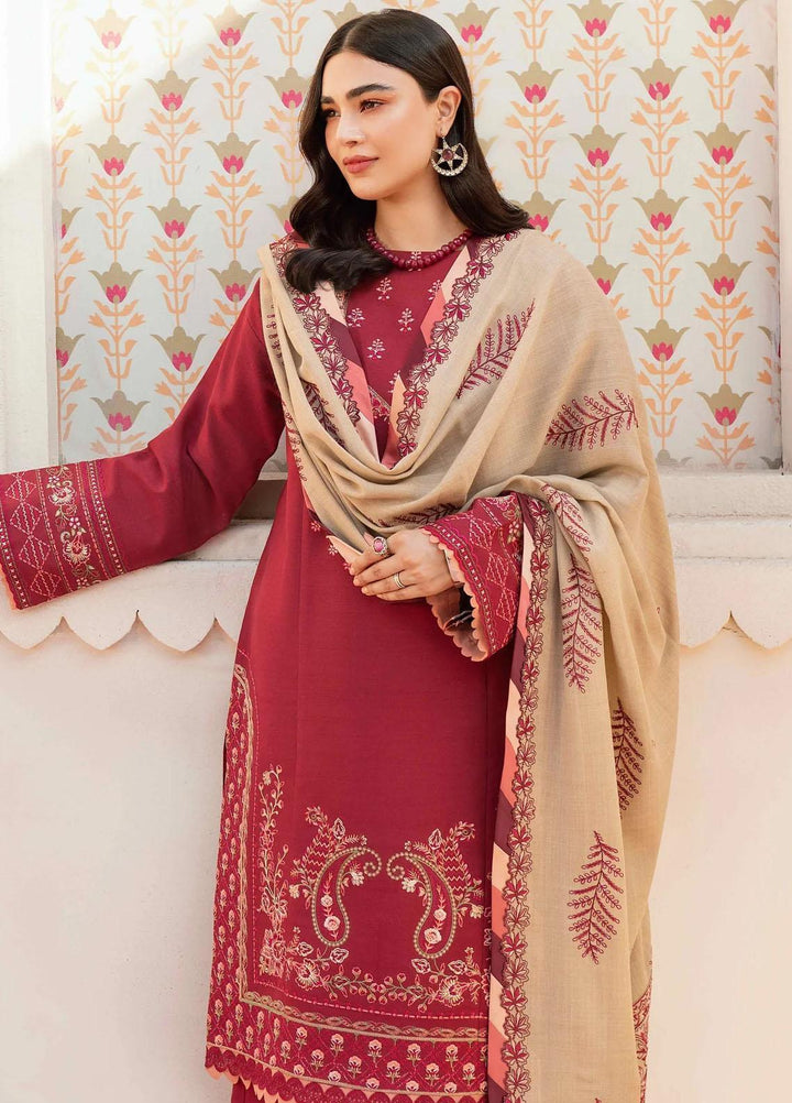 Taabeer By Seran Embroidered Khaddar Suits Unstitched 3 Piece SRN23T Nayaab - Luxury Collection