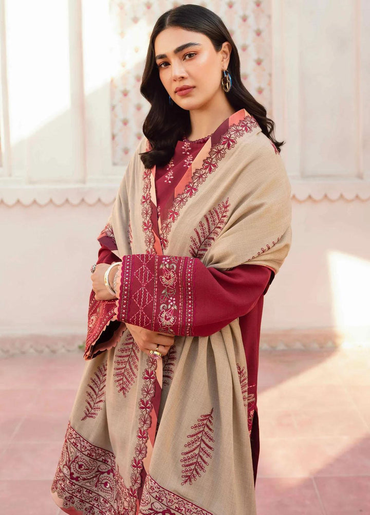 Taabeer By Seran Embroidered Khaddar Suits Unstitched 3 Piece SRN23T Nayaab - Luxury Collection