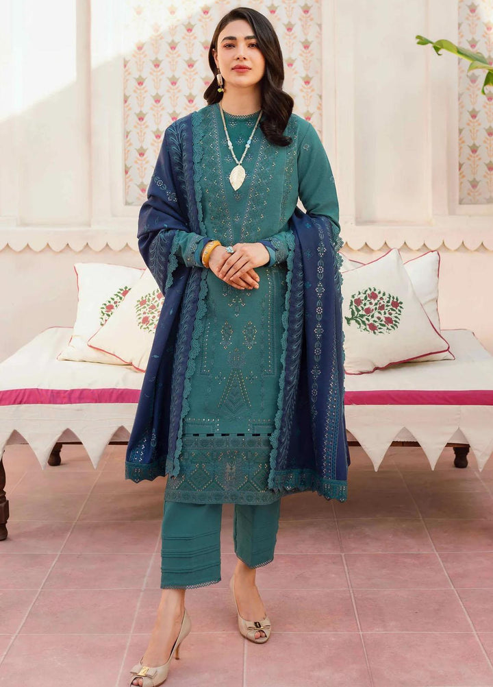Taabeer By Seran Embroidered Khaddar Suits Unstitched 3 Piece SRN23T Suroor - Luxury Collection