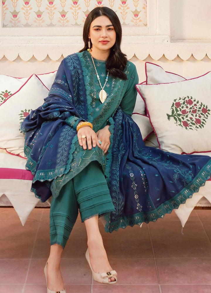 Taabeer By Seran Embroidered Khaddar Suits Unstitched 3 Piece SRN23T Suroor - Luxury Collection