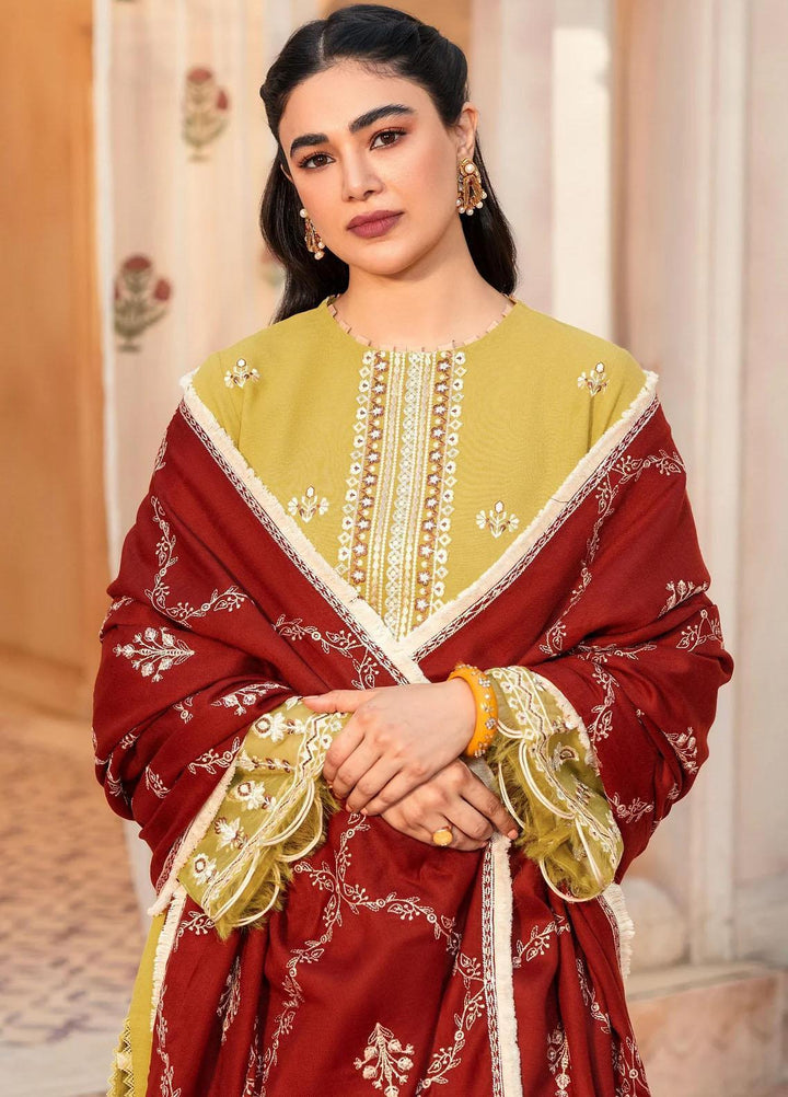 Taabeer By Seran Embroidered Khaddar Suits Unstitched 3 Piece SRN23T Falak - Luxury Collection