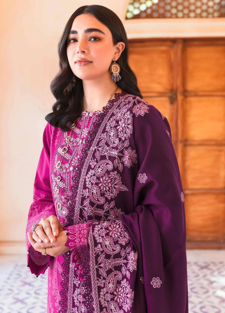 Taabeer By Seran Embroidered Khaddar Suits Unstitched 3 Piece SRN23T Nazneen - Luxury Collection