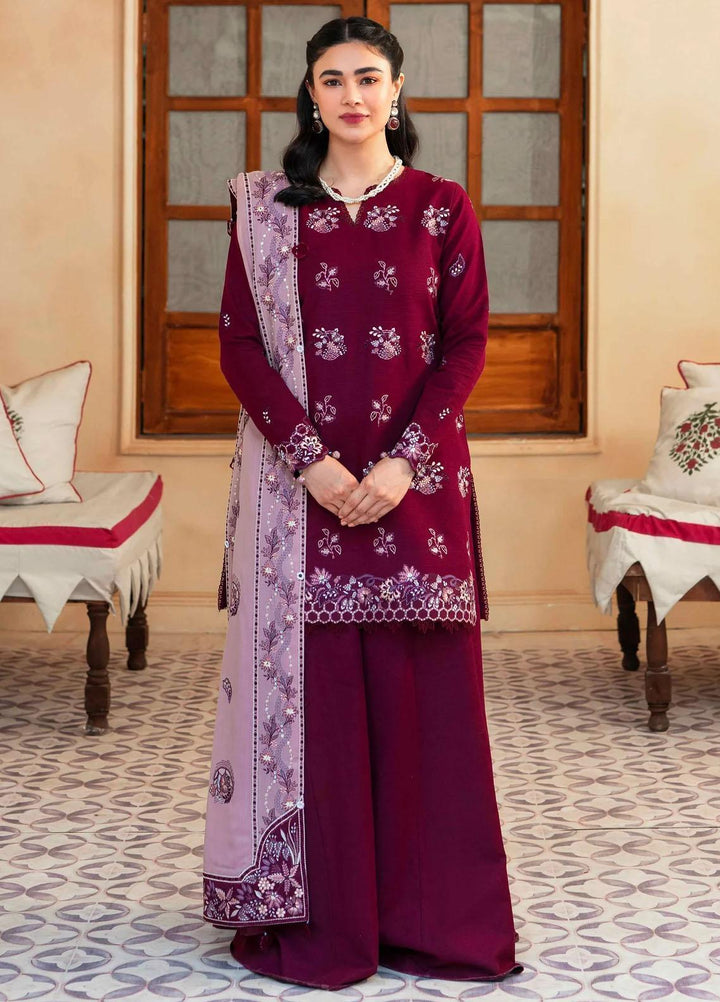 Taabeer By Seran Embroidered Khaddar Suits Unstitched 3 Piece SRN23T Aafreen - Luxury Collection