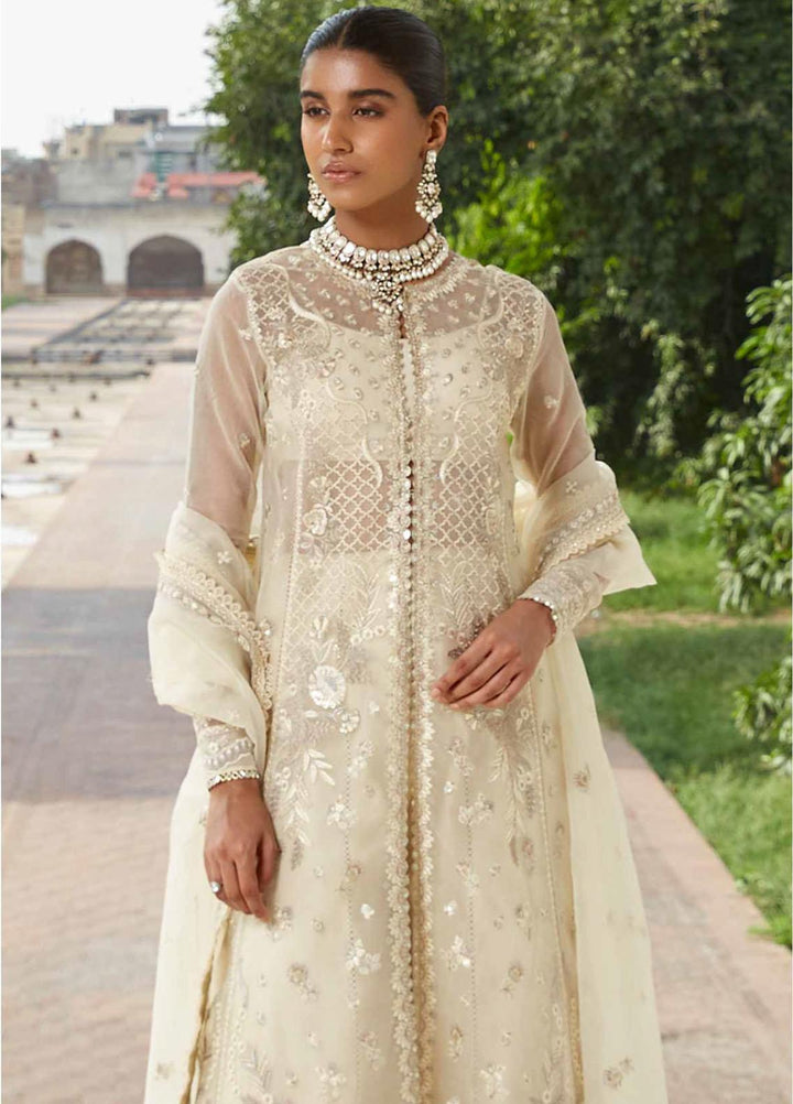 Taaruf By Seran Embroidered Organza Suits Unstitched 4 Piece SRN23TF D-08 Zora - Luxury Formal Collection