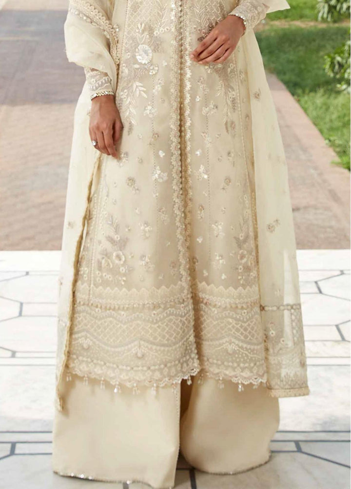 Taaruf By Seran Embroidered Organza Suits Unstitched 4 Piece SRN23TF D-08 Zora - Luxury Formal Collection