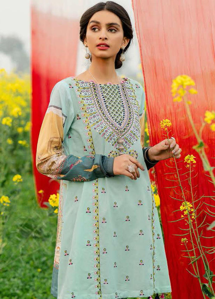 Tabeer by Cross Stitch Embroidered Lawn Suits Unstitched 2 Piece CS21T 23-ACUSTIC BLOOM - Summer Collection