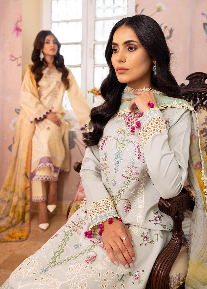 Tabeer By Roheenaz Embroidered Lawn Suits Unstitched 3 Piece RNZ23T RNZ23-07-A Erum - Summer Collection