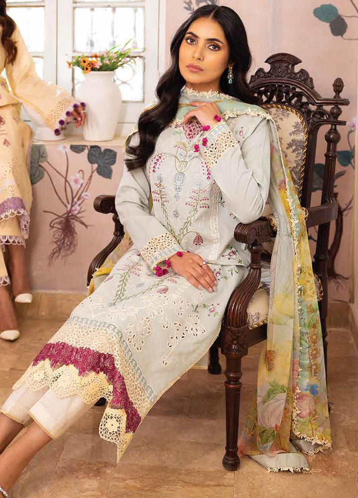 Tabeer By Roheenaz Embroidered Lawn Suits Unstitched 3 Piece RNZ23T RNZ23-07-A Erum - Summer Collection