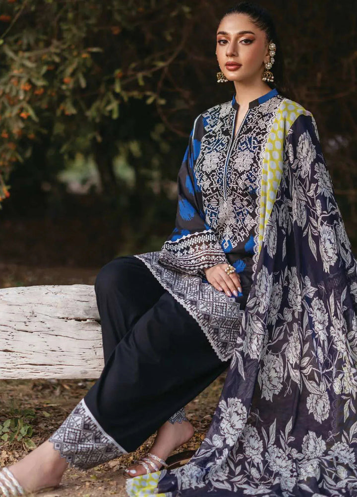 Tahra by Zainab Chottani Embroidered Lawn Suit Unstitched 3 Piece ZC24T 10B Freya - Summer Collection