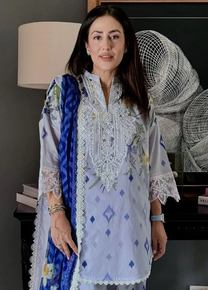 Tahra by Zainab Chottani Embroidered Lawn Suit Unstitched 3 Piece ZC24T 6A Raha - Summer Collection