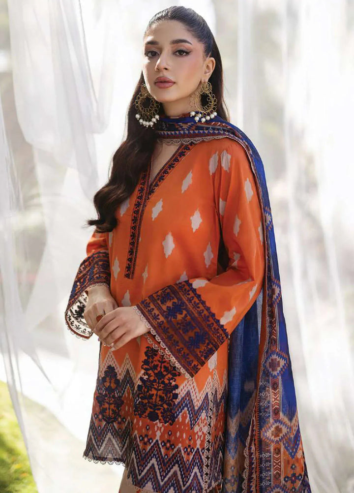 Tahra by Zainab Chottani Embroidered Lawn Suit Unstitched 3 Piece ZC24T 8A Liza - Summer Collection