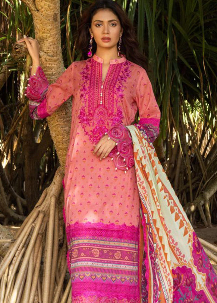 Tahra By Zainab Chottani Embroidered Lawn Suits Unstitched 3 Piece TZC22SS CORALINE 1B - Spring / Summer Collection