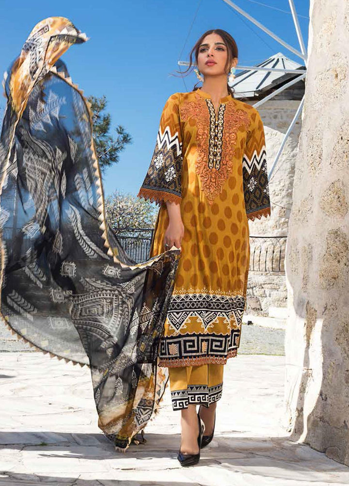 Tahra by Zainab Chottani Embroidered Lawn Suits Unstitched 3 Piece TZC21L 6A DOTTED CRUSH - Summer Collection