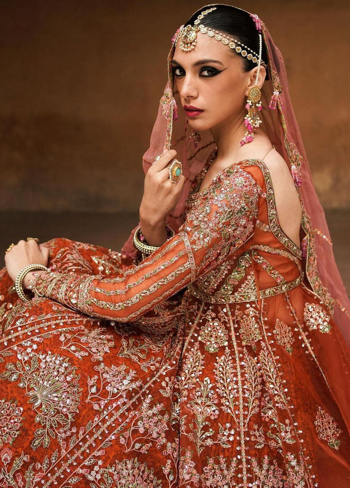 Tammam By Hussain Rehar Embroidered Organza Suits Unstitched 3 Piece HRR23T Amanat - Luxury Collection