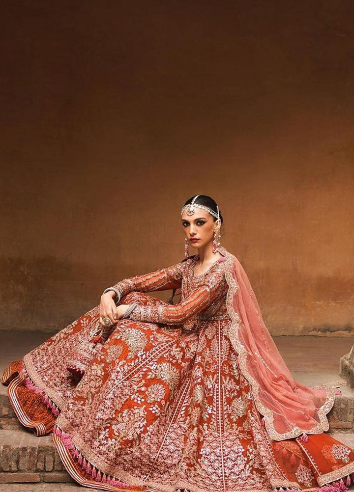 Tammam By Hussain Rehar Embroidered Organza Suits Unstitched 3 Piece HRR23T Amanat - Luxury Collection