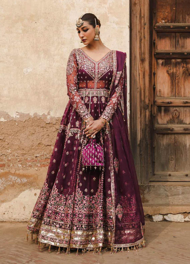 Tammam By Hussain Rehar Embroidered Organza Suits Unstitched 3 Piece HRR23T Yaad - Luxury Collection