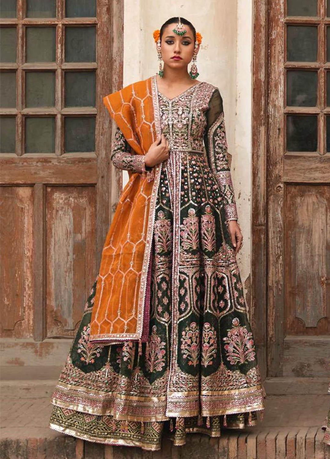 Tammam By Hussain Rehar Embroidered Organza Suits Unstitched 3 Piece HRR23T Fasana - Luxury Collection