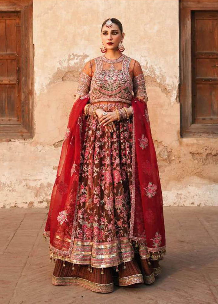 Tammam By Hussain Rehar Embroidered Net Suits Unstitched 3 Piece HRR23T Suhaag - Luxury Collection