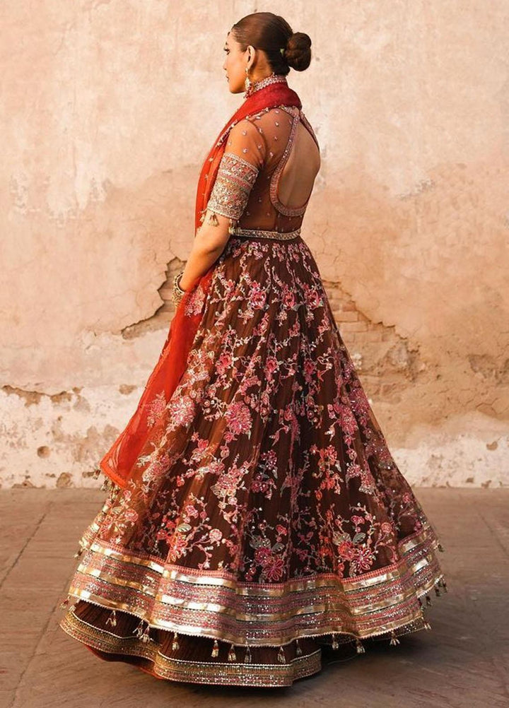 Tammam By Hussain Rehar Embroidered Net Suits Unstitched 3 Piece HRR23T Suhaag - Luxury Collection