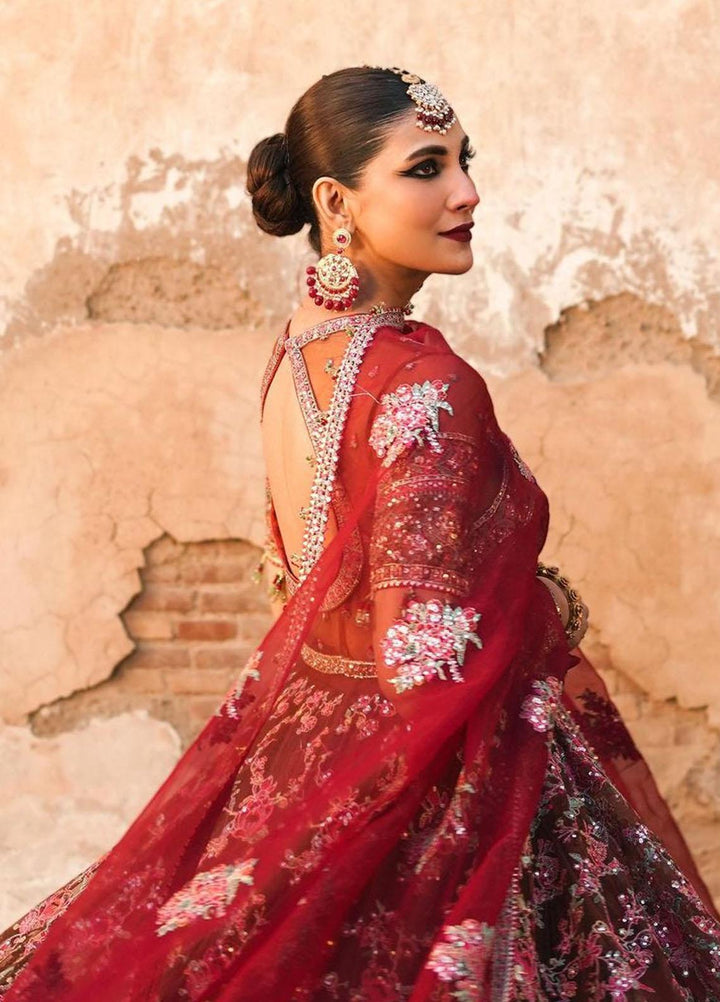 Tammam By Hussain Rehar Embroidered Net Suits Unstitched 3 Piece HRR23T Suhaag - Luxury Collection