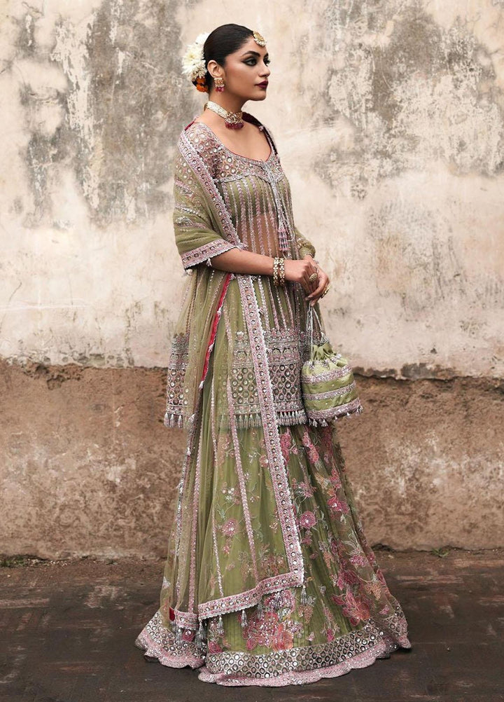 Tammam By Hussain Rehar Embroidered Net Suits Unstitched 3 Piece HRR23T Safar - Luxury Collection