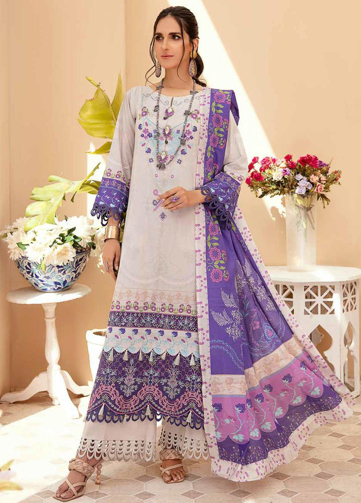 Tarz-e-Libas By Banafsheh Embroidered Lawn Suits Unstitched 3 Piece BF22TL BNT-01 - Summer Collection