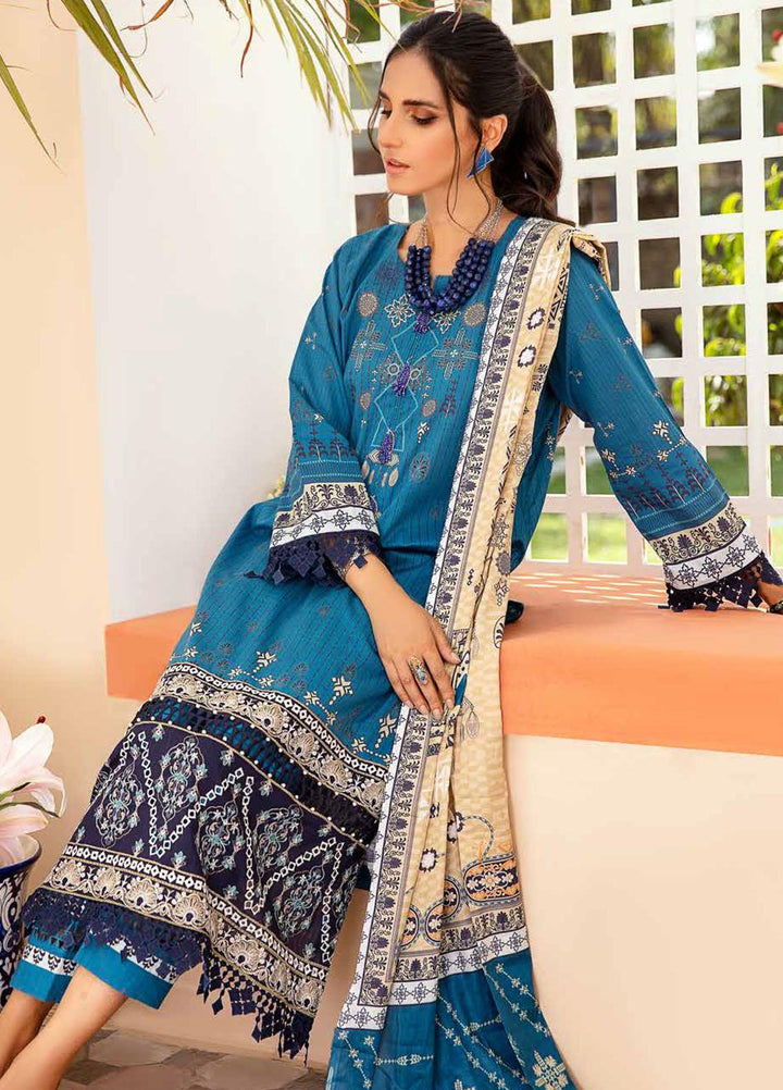 Tarz-e-Libas By Banafsheh Embroidered Lawn Suits Unstitched 3 Piece BF22TL BNT-03 - Summer Collection